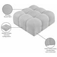 thumbnail image 2 of Meridian Furniture Ames Grey Boucle Fabric Ottoman, 2 of 7