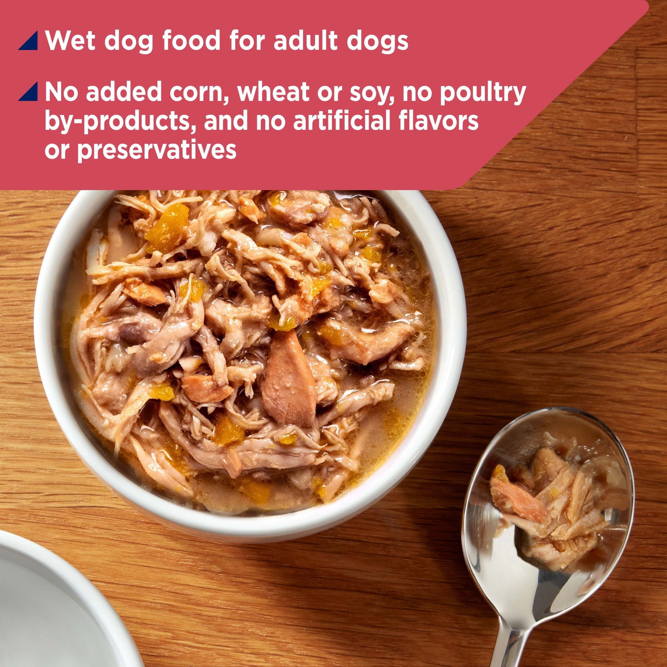 Nature's Recipe Chicken, Salmon & Brown Rice in Savory Broth Wet Dog Food, 2.75 oz. Cup, 12 Count