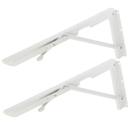 

2 Pieces Folding Shelf Brackets K Type Spring Steel Brackets Shelf Hardware Household Tools - 16inch as described