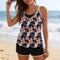 thumbnail image 2 of Busydd Women Swimsuits Bras Tank Tops and Boyshorts 3 Piece Tankinis Swimwear Trendy Beach Floral Print Bathing Suit for Women S, 2 of 8