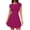 Purple, variant on Women's Sexy Low Back Mini Dress Short Sleeve Crew Neck A-Line Graduation Sundress