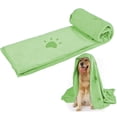 thumbnail image 4 of Pet Drying Towel Dog Blanket Microfibre Dog Bathrobe Puppy Cat Absorbent Quick Drying Towel Super Soft Bath Towel Machine Washable for Small, Medium, Large for Dog Cat Green, 4 of 7