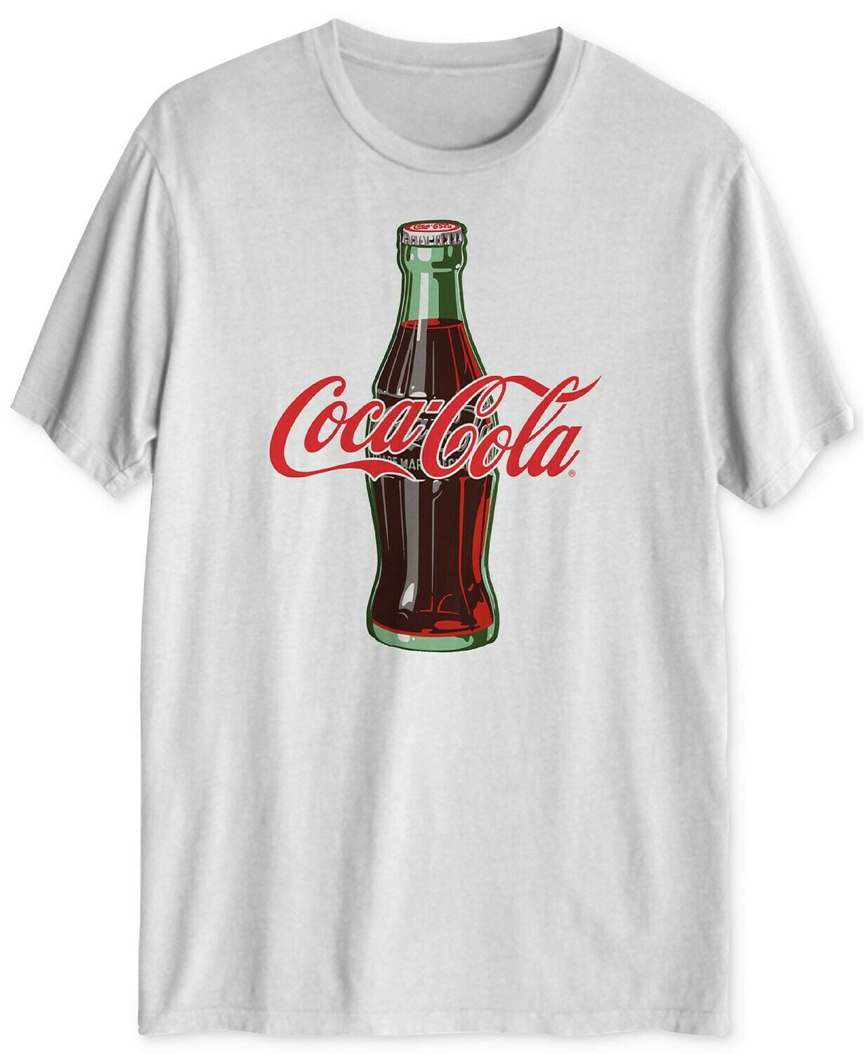 Coca-Cola T-Shirts - Mens T-Shirt White Brown Large Crewneck Graphic ...