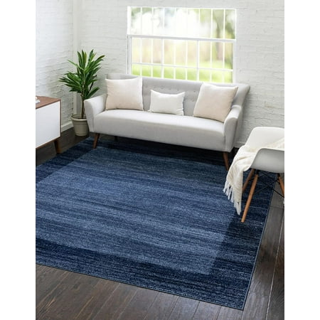 

BBNBDMZ Del Mar Collection Area Rug-Transitional Inspired with Modern Contemporary Design 8 0 x 8 0 Square Navy Blue/Beige