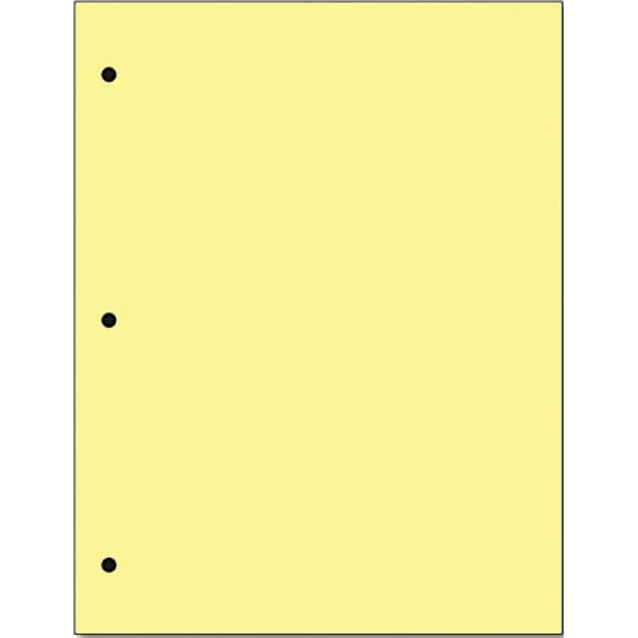 Copy And Printing Color Paper, 20 Lb. 3 Hole Punch 500 Sheets Per Ream. (Canary)