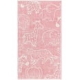 thumbnail image 2 of Unique Loom Whimsy Kids Collection Area Rug - Safari Animals (2' 2" x 3' 11" Runner Pink/Ivory) Perfect For Kids Bed Room/Nursery Room/Living Room/Class Room/Play Room, 2 of 5