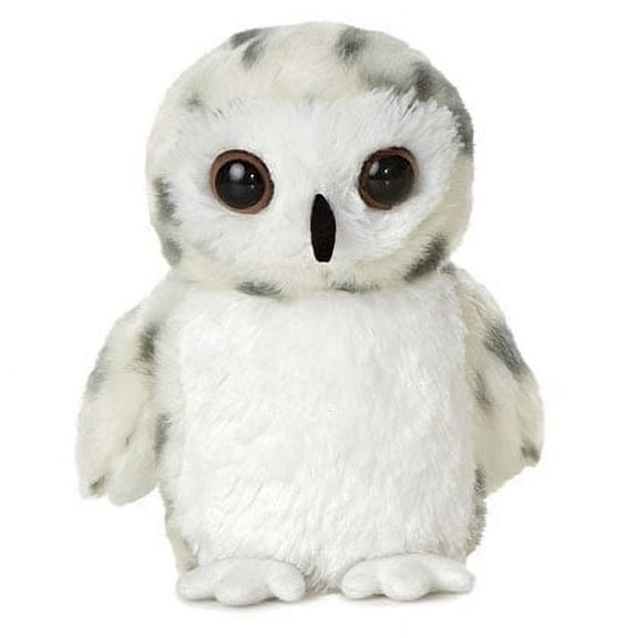 Aurora - Small White Mini Flopsie - 7" Snowy Owl - Adorable Stuffed Animal