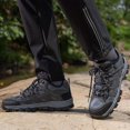 thumbnail image 2 of Hiking Shoes Men Non Slip Outdoor Climbing Trekking Fishing Work Shoes Lace up Breathable Sneakers, 2 of 6