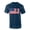 Heather Navy, variant on Mens Disc Golf Tshirt Disc Golf Distressed American Flag Short Sleeve T-shirt-Heather Navy-xl