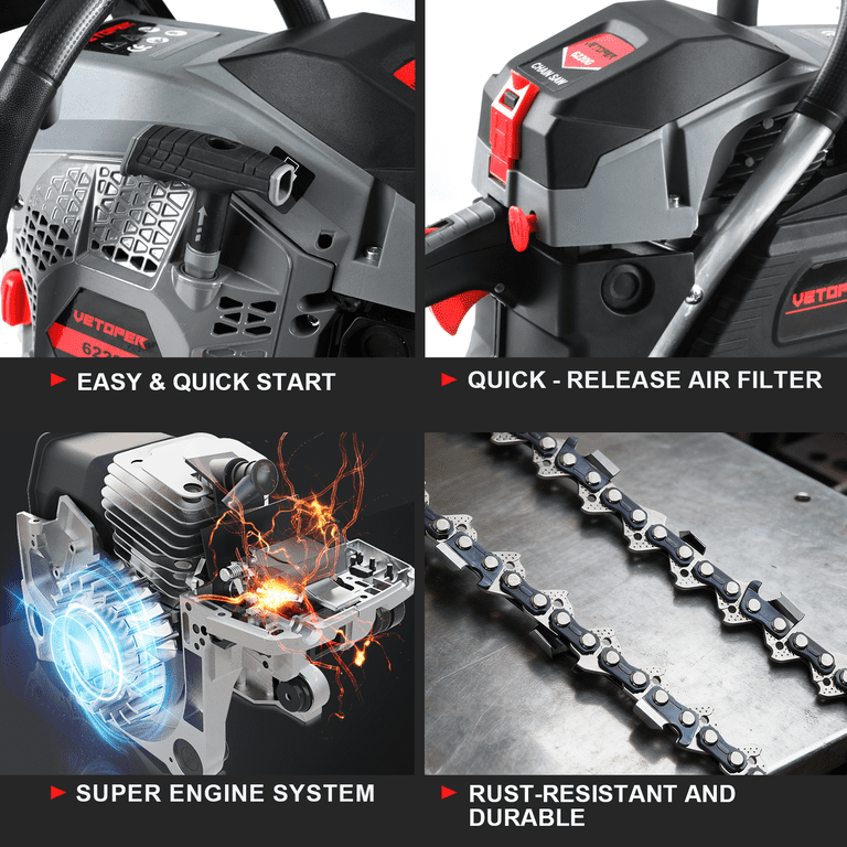Dereal Extended Saw, Lightweight & Heavy-Duty 62CC 20in Gas