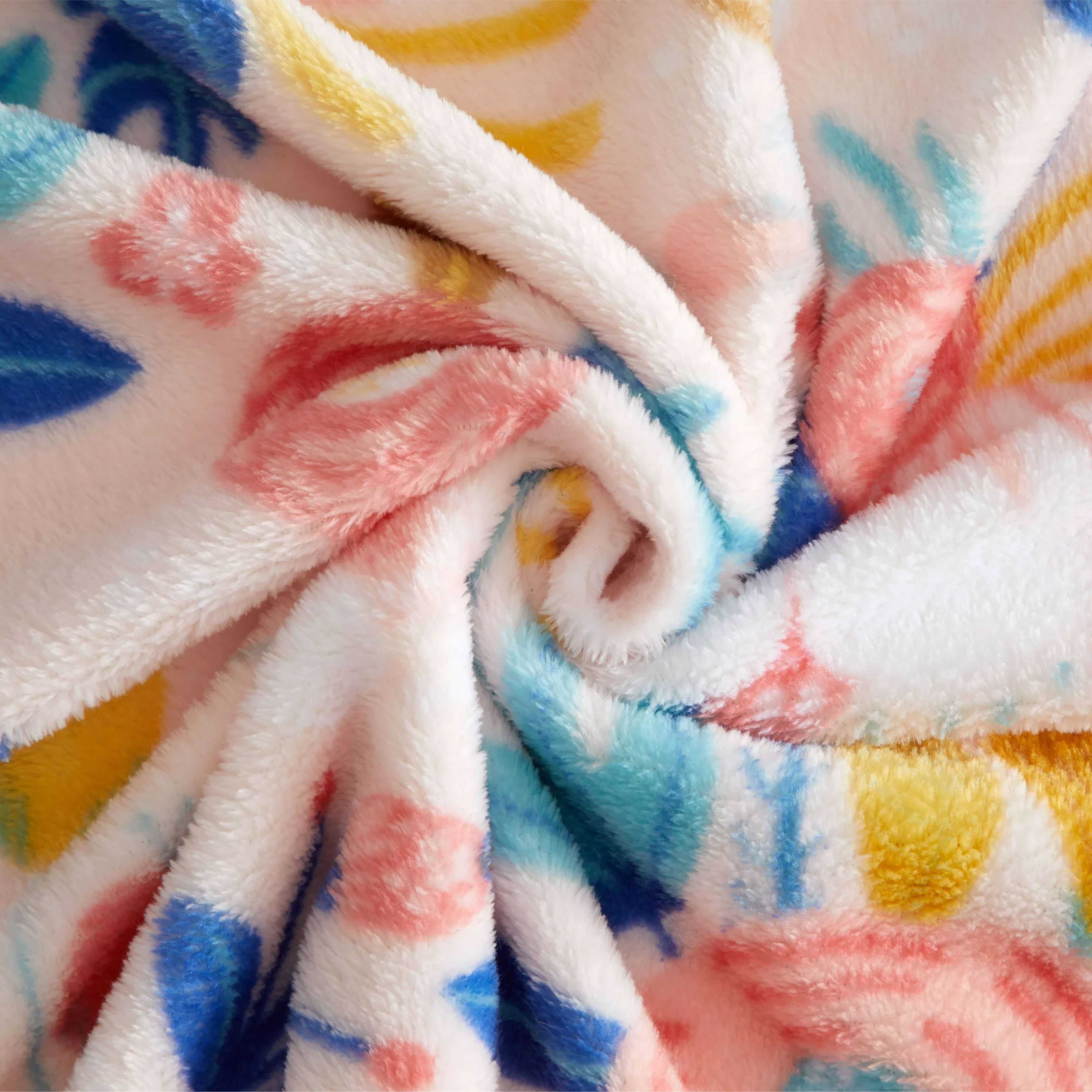 Mainstays Pink Floral Cozy Plush Throw Blanket 50" x 60"