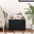 thumbnail image 2 of Costway 2-Drawer Stackable Storage Organizer with Anti-Topping Kits Stacking Drawer Chest Black, 2 of 9