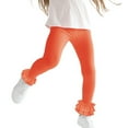 thumbnail image 4 of NAISIBABY Girls Flare Pants, Elastic Waist Ruffles Leg Stretchy Yoga Dance Tight Leggings Orange 9T, 4 of 9