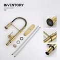 thumbnail image 4 of Gold Kitchen Faucet with Pull Down Sprayer,Commercial Single Handle Brushed Gold Kitchen Sink Faucet with Deck Plate, 4 of 6