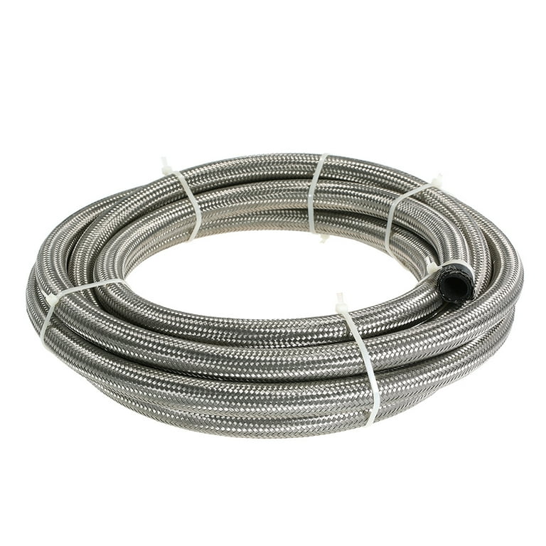 AN6 -6AN Fitting Stainless Steel Braided Oil Fuel Hose Line Kit