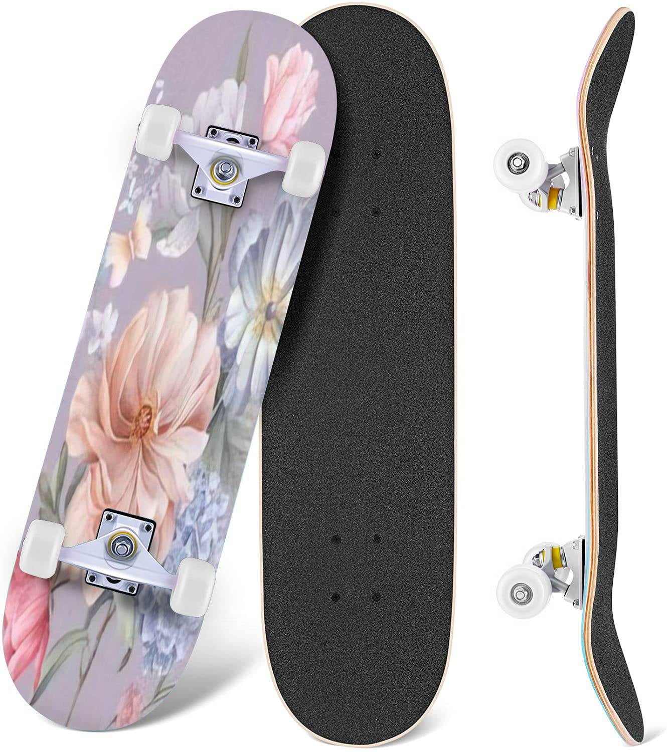 Primitive Skateboard Complete Collegiate Butterfly 7.3 Mini Deck - Ready-to-Ride With 52mm Wheels & Aluminum Trucks