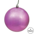 thumbnail image 3 of Vickerman 6" Mauve Shiny Ball Ornament, 4 per Bag, 3 of 5