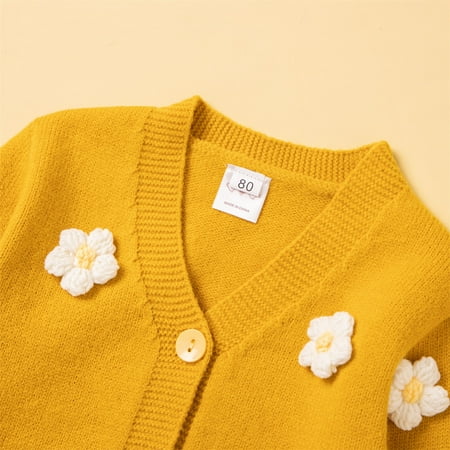 

Cathalem Winter Floral Coat Kids Toddler Chlidren Unisex Autumn Winter Long Sleeve Coat Cardigan Tops Knited Girls Field Jacket Coat B 12-18 Months