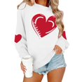 thumbnail image 4 of Valentines Women Shirts Love Heart Graphic Long Sleeve Funny Sweater Shirt Pullover Tops Festival Red Sweatshirts, 4 of 9