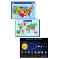thumbnail image 5 of DEEPCRAFF Assorted Color World Map and United States Map Poster for Classroom Decoration Crafted from UV Paper 1 Set, 5 of 8