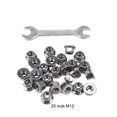 thumbnail image 2 of Sidaley 25 uds tuercas tornillos antirrobo tapa de tornillo de acero inoxidable estilo bicicleta de montaña piezas de reparación suministros tuerca M3 Vehículos, repuestos y accesorios Mis M12 Sidaley VI018692-03, 2 of 6
