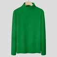 thumbnail image 5 of Comdrip Hauts pour Femmes Manches Longues Chemises pour Femmes Coupe Ample Col Roulé Haut Décontracté Automne Hauts Légers Chauds Chandails Hauts Col Roulé pour Femmes Vert P, 5 of 5