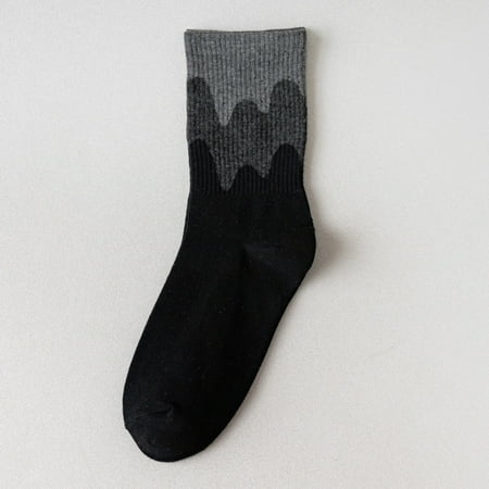 

ERTUTUYI Women Autumn And Winter Socks In The Tube Socks Street Wave Striped Print Socks K