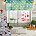 thumbnail image 5 of 2 Pack Valances for Window, Easter Rabbit Silhouette Short Curtains for Kitchen Bedroom Living Room, Spring Bunny Blue Green Ombre Rod Pocket Small Window Treatment Valance Drapes 42 x 18 Inch, 5 of 8