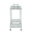 thumbnail image 3 of ACME Araldo Serving Cart in Clear Acrylic, Chrome & Clear Glass, 3 of 4