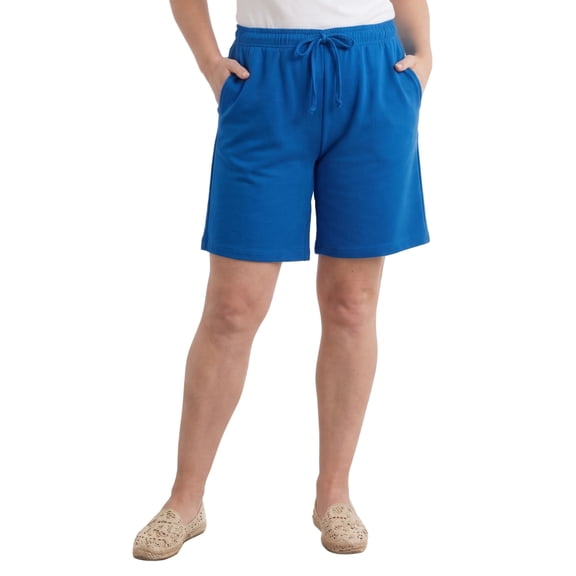 Turtle Bay New York Womens Interlock Knit cotton Shorts with elastic waistband and adjustable drawstring