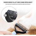 thumbnail image 4 of Cepillo para perros, peine largo para mascotas, peine de Metal antideslizante, peine profesional para perros de doble cara y cepillo para perros de pelo largo Rojo Verde RV1016-0124357FYD, 4 of 5