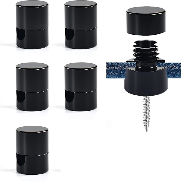 Crochets De Plafond En Aluminium Adcssynd – Lot De 6 – Robustes, Noirs – Pour Suspension Lustres, Plantes, Décoration – Faciles à Installer