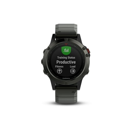 Garmin - fēnix 5 Sapphire GPS Smartwatch 30mm Fiber-Reinforced Polymer - Slate Gray