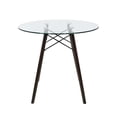thumbnail image 2 of Mesa Redonda de Cristal Mundo In 80 MOB-T8 Comedor para 4 Personas Nogal Estilo Eames, 2 of 8