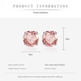 thumbnail image 4 of Vireellx Diamond Earrings for Women Rose Set Octagon Ring Stud Earrings Pendant Three-piece Jewelry for Her Birthday Christmas Gift, 4 of 11