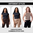 thumbnail image 3 of Paquete de 3 pantalones de chándal Common Stitch para mujer, pantalones de chándal acogedores para mujer, pantalones de yoga de forro polar para mujer (disponibles en Plus), 3 of 7