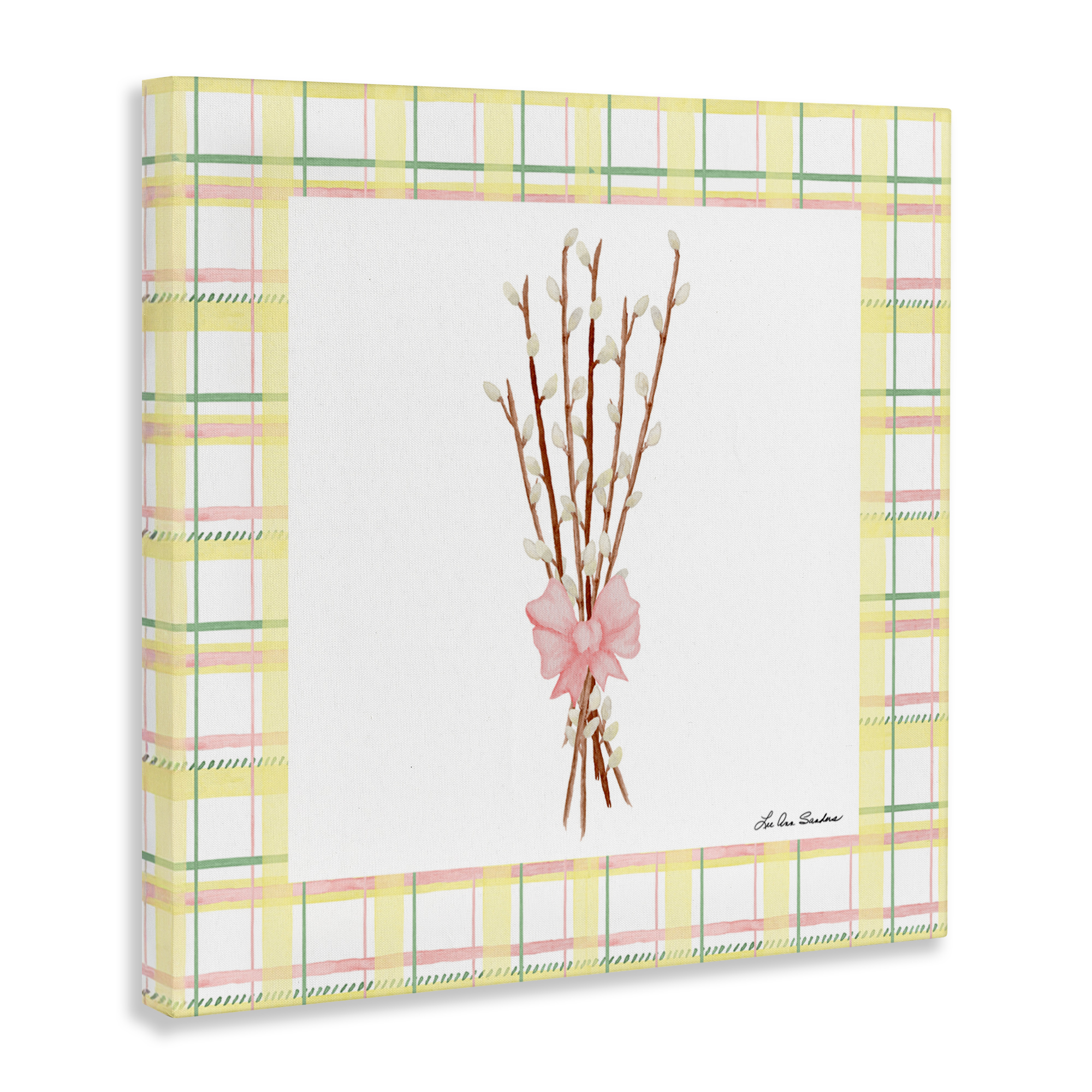 Pastel Spring Pussy Willow Canvas Wall Art, design by Lee Ann Sanders