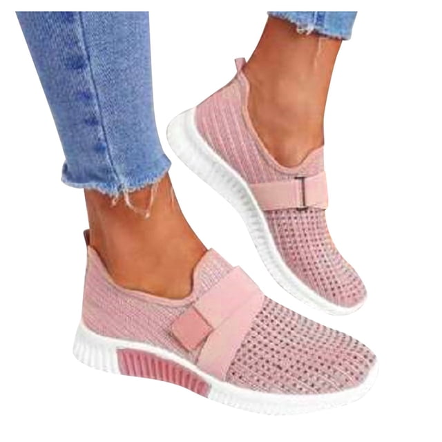 Bmisegm Casual Women's Leisure Fashion Outdoor Shoes Breathable Slip on Women's Sandals Women Summer Pink 6