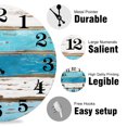 thumbnail image 5 of Wall Clock Silent Non Ticking Wall Clocks Battery Operated, Teal Rustic Clock Decorative for Kitchen Bathroom Bedroom Living Room(10 In), 5 of 5