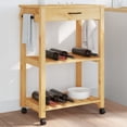 thumbnail image 1 of vidaXL Kitchen Trolley MONZA 60x40x90 cm Solid Wood Pine, 1 of 5