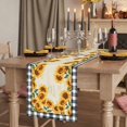 thumbnail image 2 of Table Runners 70 Inches Long Dress Scarves, Sunflowers Farmhouse Coffee/Dining/Kitchen Table Decor, Holiday Table Runner, Summer Country Botanical Yellow Flowers Plaid 13x70 Inch, 2 of 9