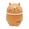 thumbnail image 1 of JWDX Garbage Can, Trash Can Clearance, Desktop Trash Can With Lid Mini Lid Cartoon Shape Cute Small Trash Can Japanese Household Trash Bucket Orange, 1 of 4