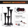 thumbnail image 4 of Kit de bocinas de tren Cenzhiwen 4 trompetas de metal, 12 V 150 dB, 4 of 6