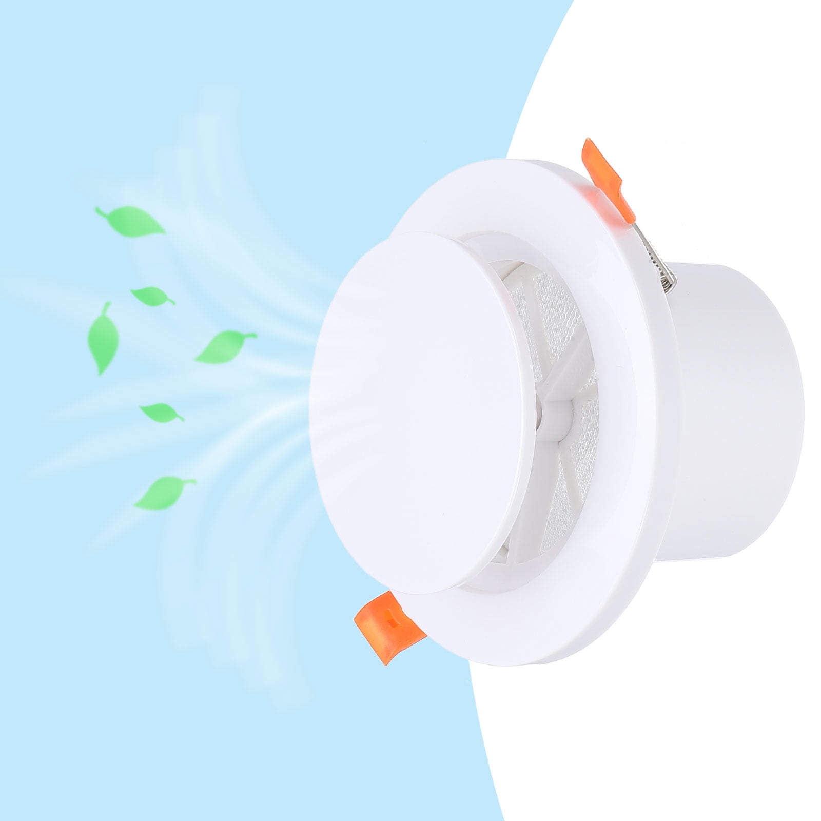 Uxcell 4 Inch Round Air Vent Spring Loaded, ABS Adjustable Air Diffuser with Screen Mesh for Home Office, White