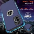 thumbnail image 2 of Galaxy A23 5G Case, Samsung Galaxy A23 5G Case with HD Screen Protector, Shockproof Samsung A23 Case with 360° Magnetic Ring Holder Kickstand Phone Case for Samsung A23 5G Blue, 2 of 14