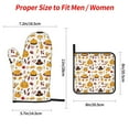 thumbnail image 2 of Haiem Thanksgiving Print Extra Long Oven Mitts and Pot Holders 4pc Sets: Heat Resistant Silicone Oven Mittens with Mini Oven Gloves and Hot Pads Potholders, 2 of 6