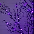 thumbnail image 3 of Nearly Natural Pre-Lit Minimalist Twig Halloween Artificial Tree - 5' - Multicolor LED Lights, 3 of 4