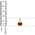 thumbnail image 3 of Solid 14K Gold Box Chain Lady Bug Enamel Pendant Necklace - Choose Length 16" to 24" (0.8 mm, 24.0 Inches), 3 of 5
