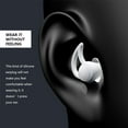 thumbnail image 2 of Bouchons d'Oreilles en Silicone Réduction de Bruit Réutilisables pour Bureau Maison, Gris, 3 Couches, 2 of 9