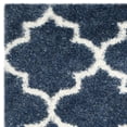 thumbnail image 4 of SAFAVIEH Montreal Lennart Geometric Quatrefoils Shag Area Rug, Blue/Ivory, 6'7" Square, 4 of 5